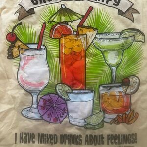 Gildan I Have Mixed Drinks About Feelings Group Therapy Savannah Graphic Tee